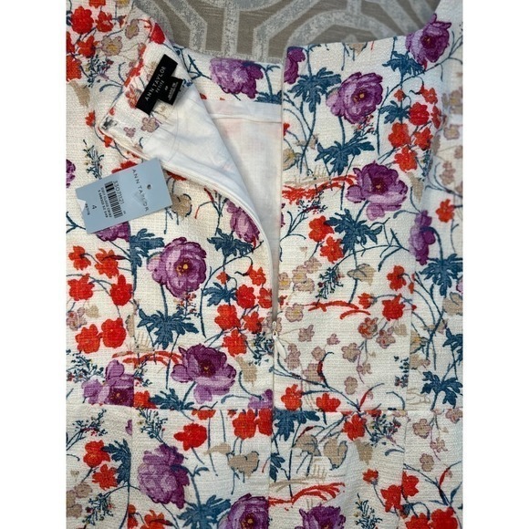 Ann Taylor Sheath Dress 4P Summer Wildflower Floral Sleeveless Party Cocktail - Picture 3 of 11